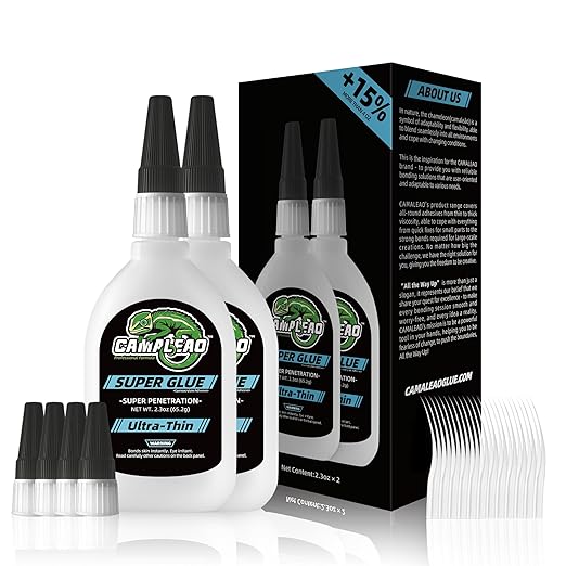 Ultra-Thin Super Glue Liquid Kit 4.6 oz, Fast Drying Clear Superglue for Plastic Metal Glass Shoe 3D Printing, Instant Cyanoacrylate Adhesive for Woodworking Stabilizing CA Finish Jewelry Inlay