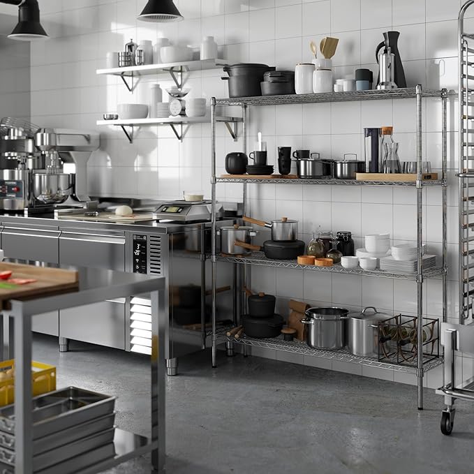 Regal Altair 14" Deep x 54" Wide x 64" Height Wire Shelving Kit | 4-Tier | NSF Commercial Storage Rack Unit