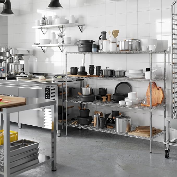 Regal Altair 21" Deep x 60" Wide x 54" Height Wire Shelving Kit | 4-Tier | NSF Commercial Storage Rack Unit