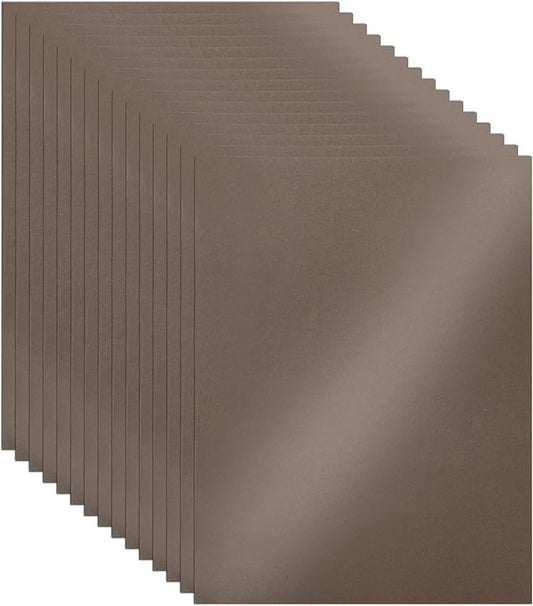 28 Sheets Shimmer Coffee Cardstock 8.5 x 11 Christmas Card, 92lb Heavyweight Dark Brown Paper Card Stock for DIY Making Cards, Wedding Invitations, School Crafting, Greeting Cards