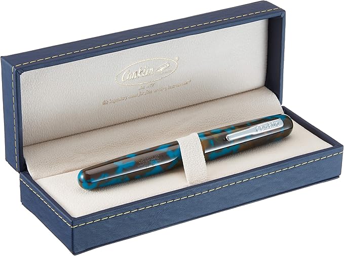 Conklin All American Fountain Pen in Southwest Turquoise – Stub Nib, Artistic Design & Superior Craftsmanship – Ideal Gift for Calligraphers & Pen Collectors