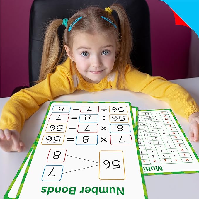 8 Packs Number Bond Whiteboards,Double Sided Dry Erase 1-12 Multiplication Chart Board Writable and Erasable White Board for Kids, Students,Classroom and Home (Each Measures 12” x 9”) Mathematics