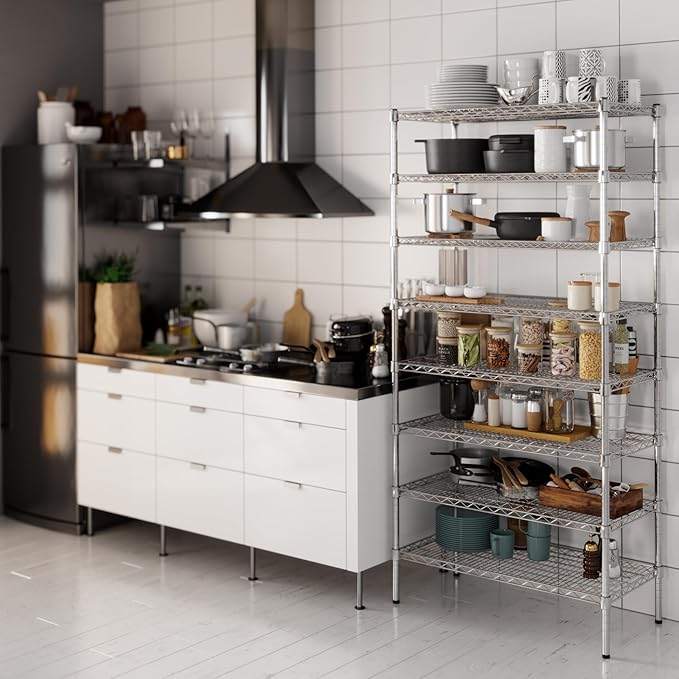 Regal Altair 18" Deep x 36" Wide x 74" Height Wire Shelving Kit | 8-Tier | NSF Commercial Storage Rack Unit