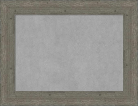 Amanti Art Grey Framed Magnetic Board 27x35 Medium Vision Board for use with Magnets, 100% Metal Sheet to Display Items as Office Decor or for Home Organization in mudroom, Kitchen or Kids Room