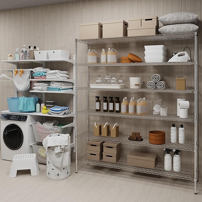 Regal Altair 18" Deep x 72" Wide x 74" Height Wire Shelving Kit | 6-Tier | NSF Commercial Storage Rack Unit