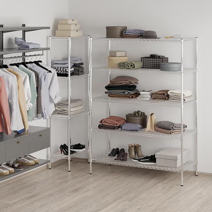 Regal Altair 24" Deep x 54" Wide x 74" Height Wire Shelving Kit | 5-Tier | NSF Commercial Storage Rack Unit