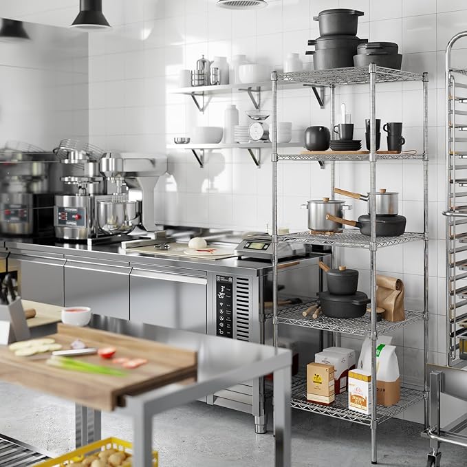Regal Altair 24" Deep x 24" Wide x 74" Height Wire Shelving Kit | 5-Tier | NSF Commercial Storage Rack Unit