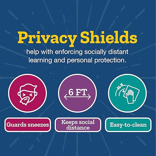 Really Good Stuff Privacy Shield Dividers - Set of 12, Green - Create a Distraction-Free Learning Environment - Testing & Desk Divider Boards for Student Desks, Classroom Essentials & Must Haves