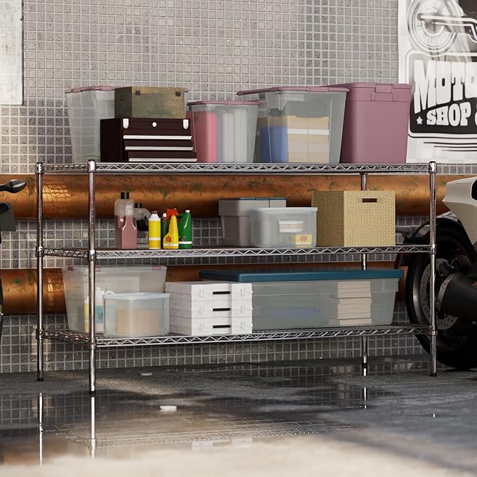 Regal Altair 24" Deep x 60" Wide x 34" Height Wire Shelving Kit | 3-Tier | NSF Commercial Storage Rack Unit