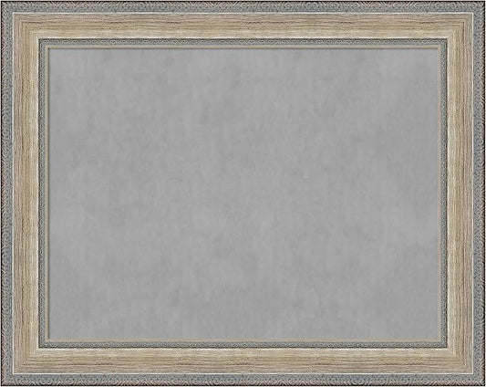 Amanti Art Silver Framed Magnetic Board 23x29 Medium Vision Board for use with Magnets, 100% Metal Sheet to Display Items as Office Decor or for Home Organization in mudroom, Kitchen or Kids Room