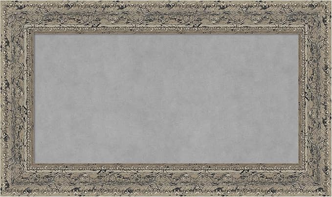 Amanti Art Silver Framed Magnetic Board 17x29 Small Vision Board for use with Magnets, 100% Metal Sheet to Display Items as Office Decor or for Home Organization in mudroom, Kitchen or Kids Room