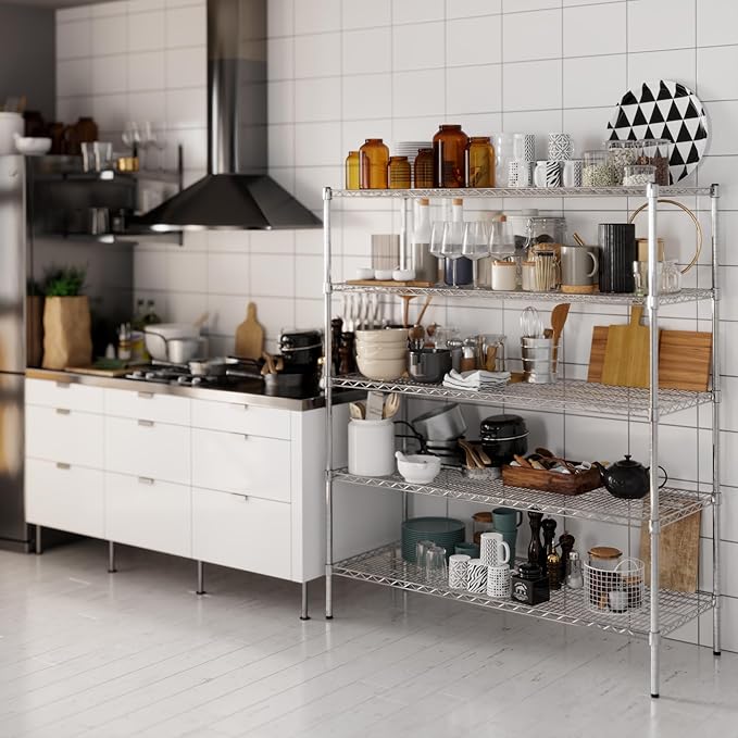 Regal Altair 21" Deep x 54" Wide x 64" Height Wire Shelving Kit | 5-Tier | NSF Commercial Storage Rack Unit