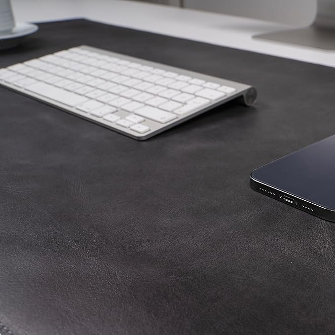 Node Leather - Leather Desk Mat - Executive Real Leather Desk Pad - Genuine Leather Office Desktop mat - Large (18 3/4" X 35 3/4") | Non-Slip Leather Desk Blotter