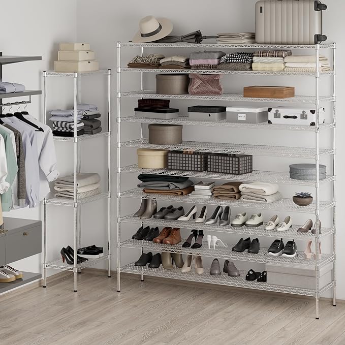 Regal Altair 18" Deep x 72" Wide x 86" Height Wire Shelving Kit | 10-Tier | NSF Commercial Storage Rack Unit