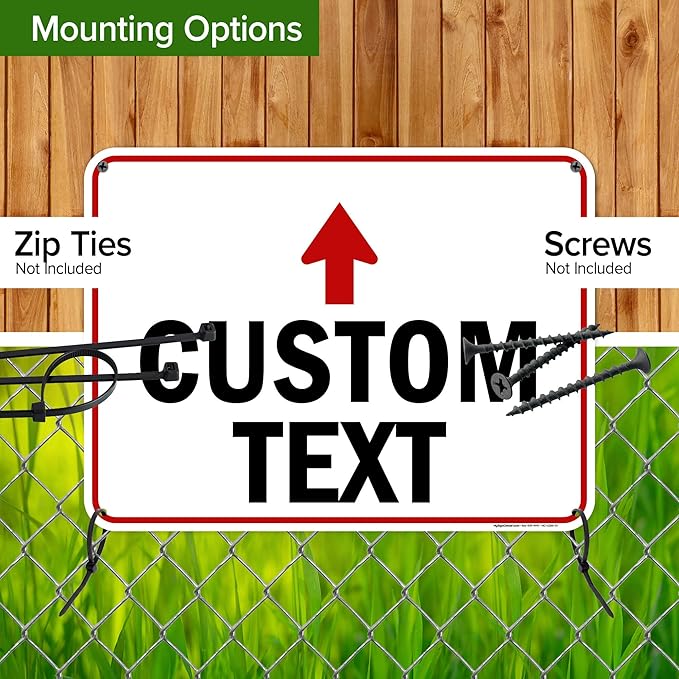 Custom Arrow,Custom Directional Sign, Up Arrow,18x24 Inches, 55 mil thick HDPE (high density polyethylene) Made in USA by My Sign Center