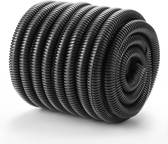 Wire Loom 3/8 inch 33ft, YCLYC Split Loom, Outdoor Cord Protector, Flexible Wire Conduit Automotive, Wire Protector Tubing, Black