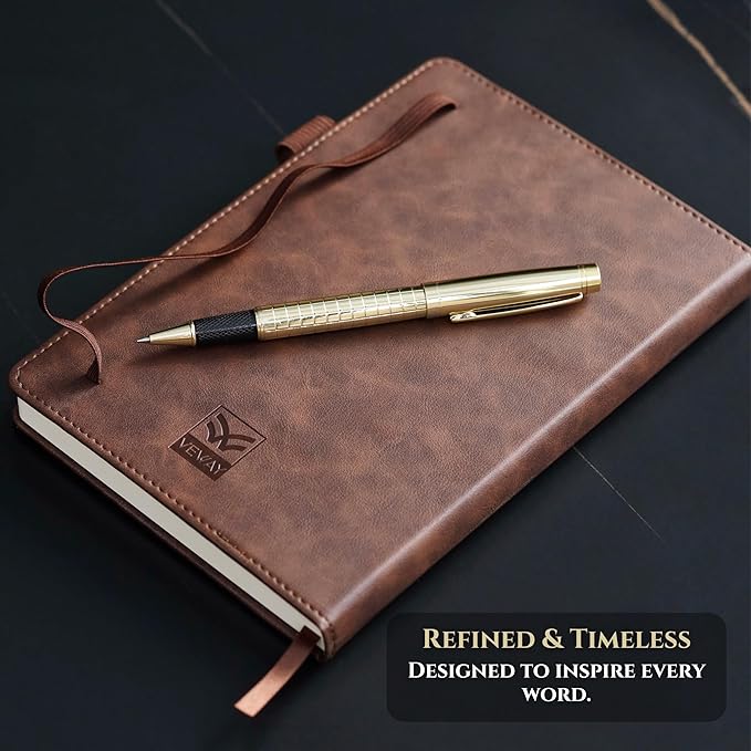 Veway Vegan Leather Journal and Pen Set, Tree of Life Notebook, A5 Lined Writing Journal with 224 Pages, Index and Gift Ready Box