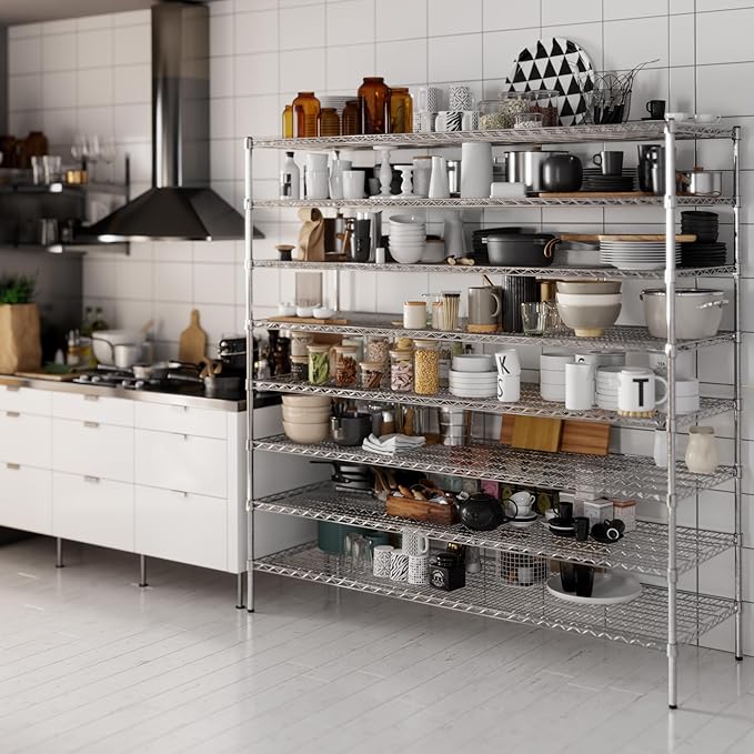 Regal Altair 24" Deep x 72" Wide x 74" Height Wire Shelving Kit | 8-Tier | NSF Commercial Storage Rack Unit