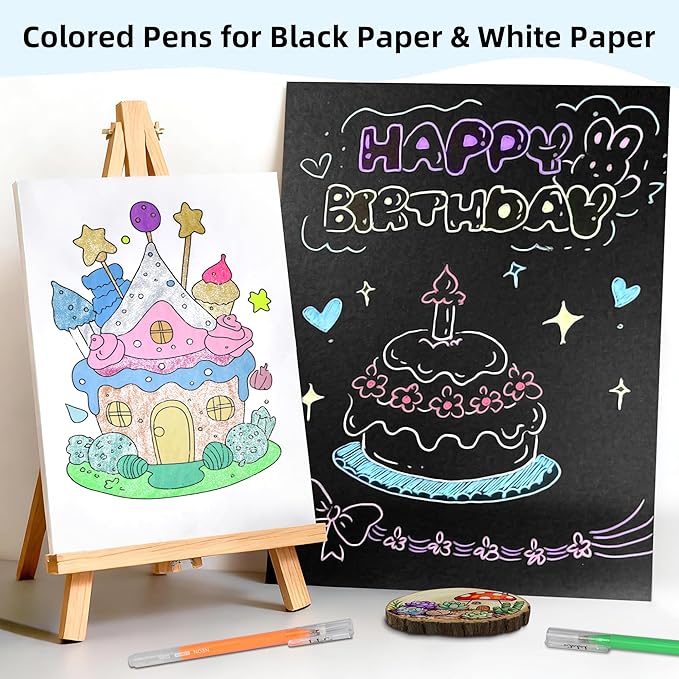 LIULIUCAI Gel Pens for Adult Coloring Book, 60 Colors Large Capacity Metallic Glitter Gel Ink Pens with Case, 1.0 mm Bullet Tip Smooth Writing, Artist Colored Gel Pen for Coloring Drawing Journaling