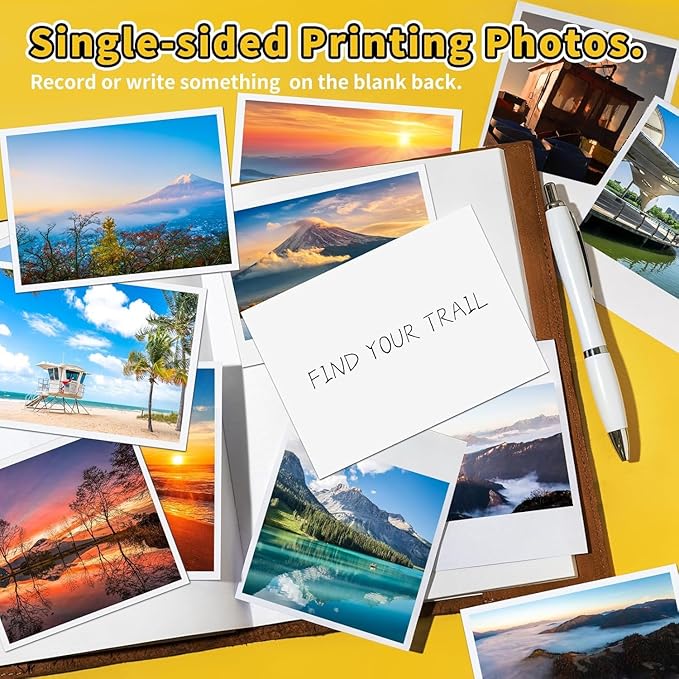 ZHADDLI Inkjet Glossy Photo Paper, 8.5X11 Inches,Pack of 200 Sheets, Compatible with Inkjet Printer Use DYE INK，Glossy Thin Inkjet Paper115gsm