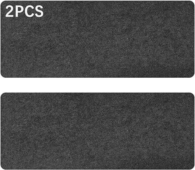 2 Pcs Large Felt Desk mat 36x12 inches, with Non-Slip Full Desk Mouse Pad,Office Computer Desk Mat for Keyboard,Felt Desk Mat for Desk Pad Protector (Dark Gray)