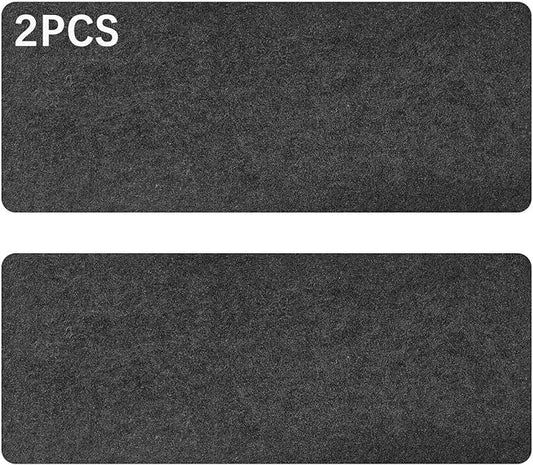 2 Pcs Large Felt Desk mat 36x12 inches, with Non-Slip Full Desk Mouse Pad,Office Computer Desk Mat for Keyboard,Felt Desk Mat for Desk Pad Protector (Dark Gray)