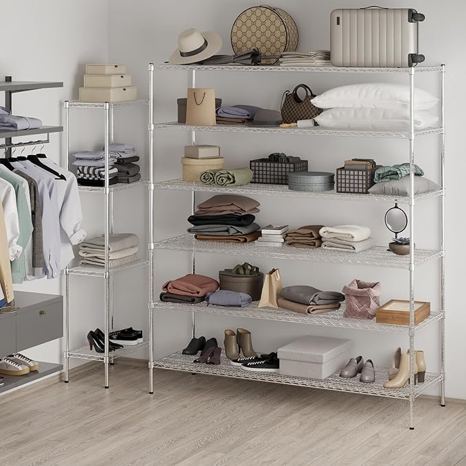 Regal Altair 24" Deep x 72" Wide x 86" Height Wire Shelving Kit | 6-Tier | NSF Commercial Storage Rack Unit