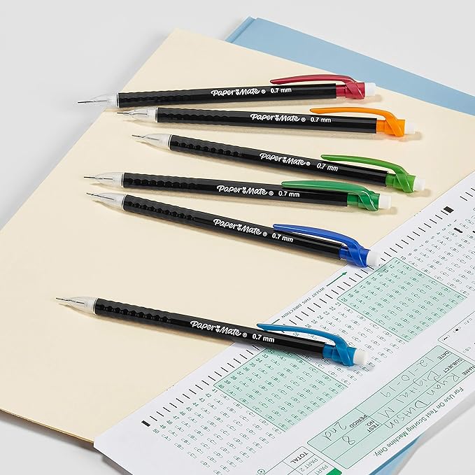 Paper Mate Mechanical Pencils 0.7mm Write Bros. Classic Number 2 Pencil Set Office Supplies Classroom Supplies Sketching Pencils Drafting Great for Standardized Testing 24 Count