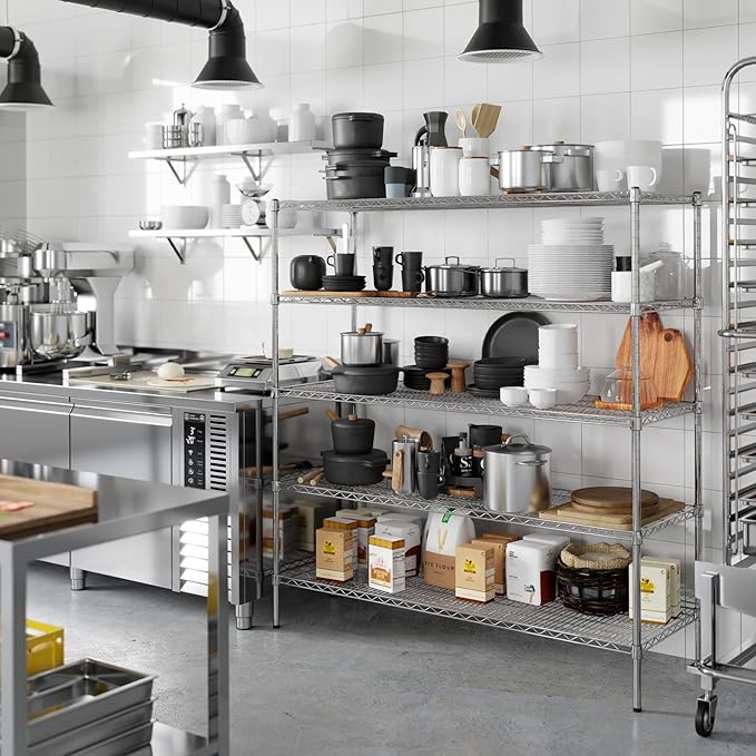 Regal Altair 21" Deep x 60" Wide x 64" Height Wire Shelving Kit | 5-Tier | NSF Commercial Storage Rack Unit