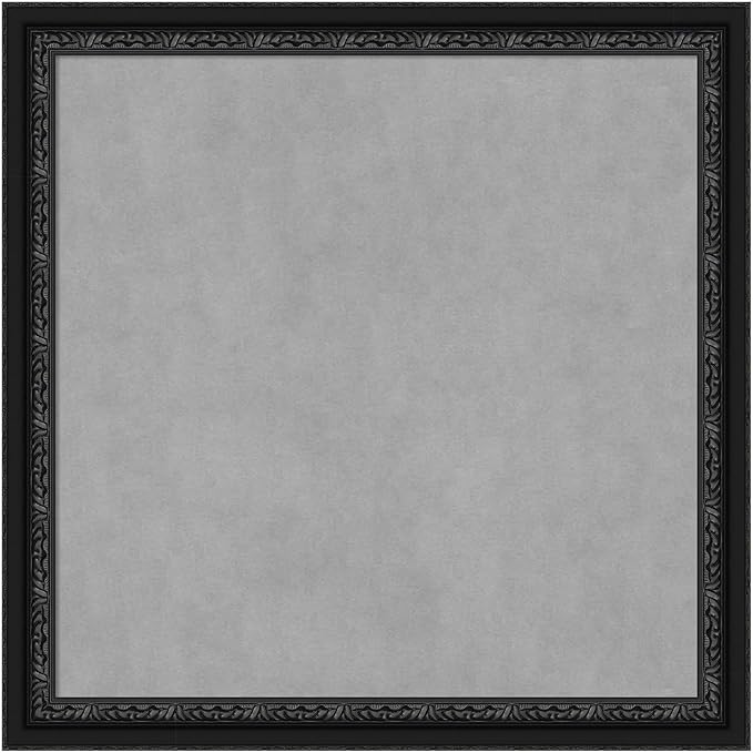 Amanti Art Black Framed Magnetic Board 28x28 Medium Vision Board for use with Magnets, 100% Metal Sheet to Display Items as Office Decor or for Home Organization in mudroom, Kitchen or Kids Room