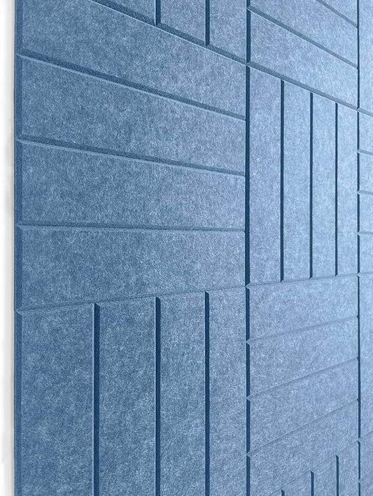 DECORITA Felt Wall Tiles | Large Cork Board Alternative | Aesthetic Felt Bulletin Board for Office, Home & Classroom | Large Cork Boards for Walls Pinboard (12-Pack) | Ocean Blue