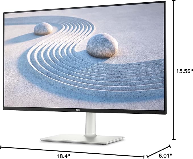 Dell S2725DS Monitor - 27 Inch, QHD (2560x1440) Display, 100Hz refresh rate, 1500:1 contrast ratio, TÜV Rheinland Eye comfort 4 Star,Integrated 2x5W speaker, Height/Tilt/Swivel/Pivot- Ash White color