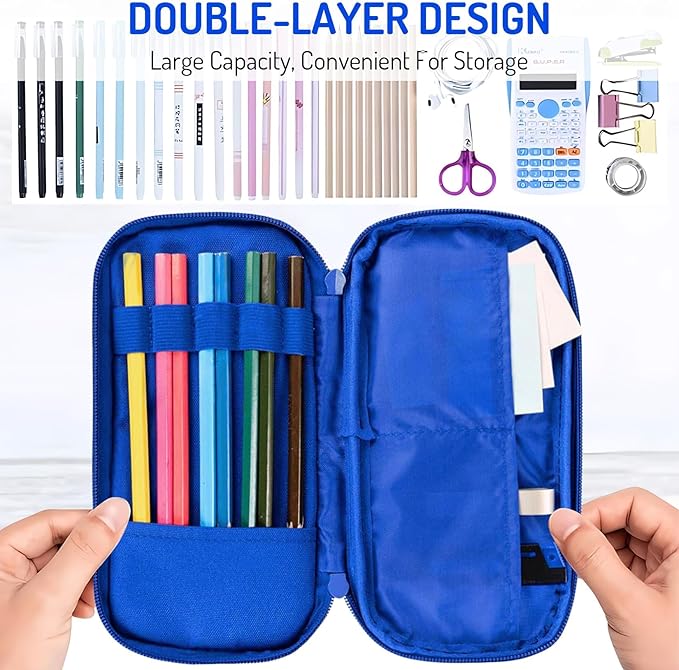 Fitvc Large Pencil Case for Boys,Dinosaur Boys Pencil Pouch for Kids Teens School,Large Capacity Pen Box Marker Organizer for School