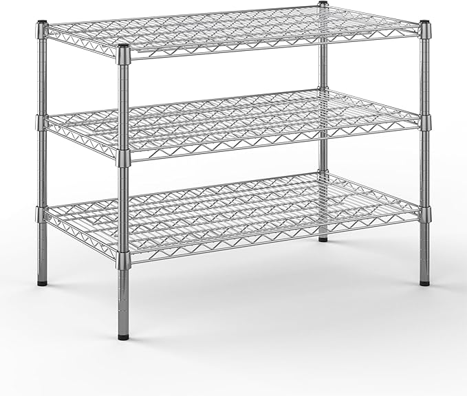 Regal Altair 21" Deep x 36" Wide x 27" Height Wire Shelving Kit | 3-Tier | NSF Commercial Storage Rack Unit