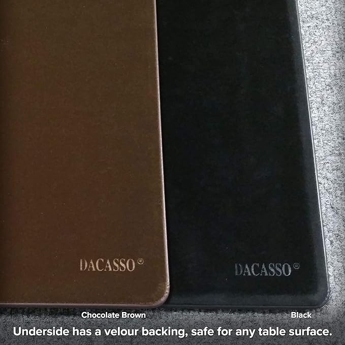 Dacasso Classic Leather Mat Desk pad, 38" x 24", Black