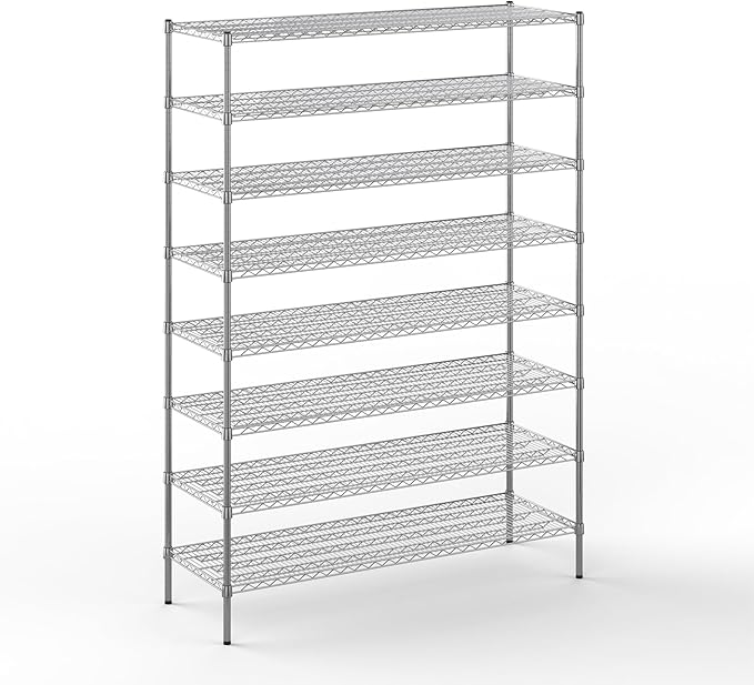 Regal Altair 21" Deep x 60" Wide x 86" Height Wire Shelving Kit | 8-Tier | NSF Commercial Storage Rack Unit