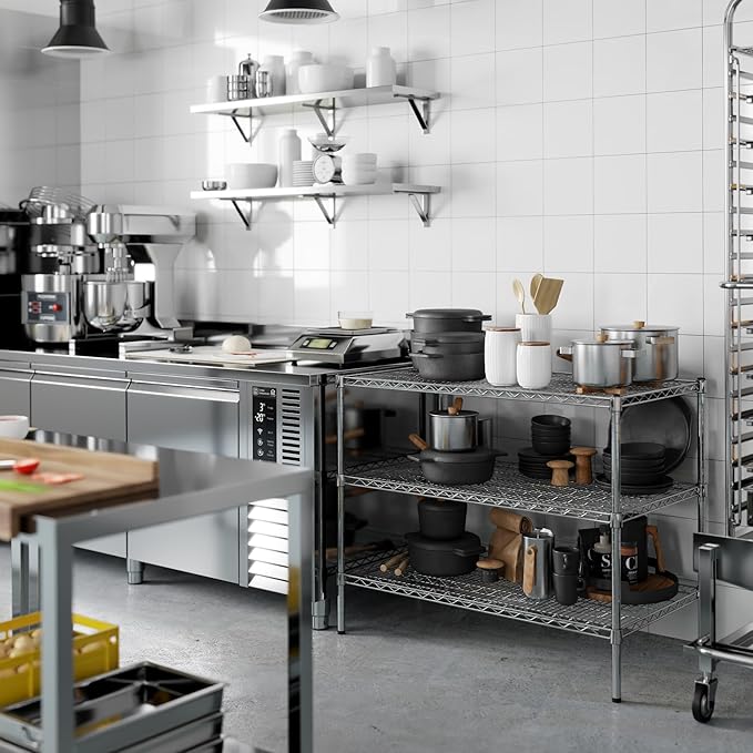 Regal Altair 24" Deep x 42" Wide x 34" Height Wire Shelving Kit | 3-Tier | NSF Commercial Storage Rack Unit