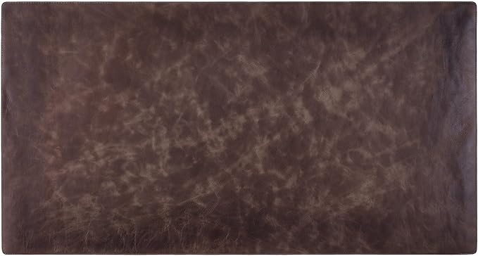 Node Leather - Leather Desk Mat - Executive Real Leather Desk Pad - Genuine Leather Office Desktop mat - Large (18 3/4"" X 35 3/4"") | Non-Slip Leather Desk Blotter, Cloudy Dark Brown