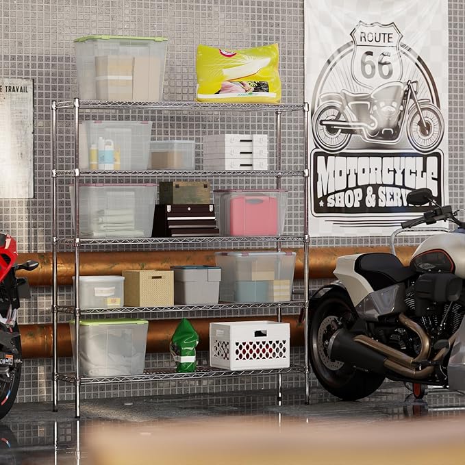 Regal Altair 14" Deep x 54" Wide x 64" Height Wire Shelving Kit | 5-Tier | NSF Commercial Storage Rack Unit