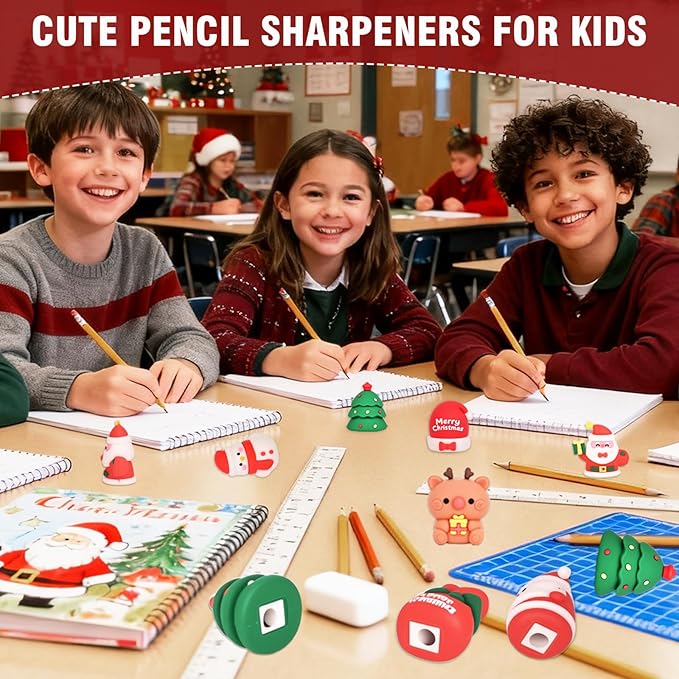 Cute Pencil Sharpener for Kids Handheld Pencil Sharpener Bulk Kawaii Manual Pencil Sharpeners Kids Pencil Sharpeners for School Office Home (24)