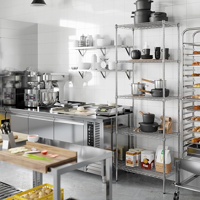 Regal Altair 18" Deep x 30" Wide x 86" Height Wire Shelving Kit | 5-Tier | NSF Commercial Storage Rack Unit