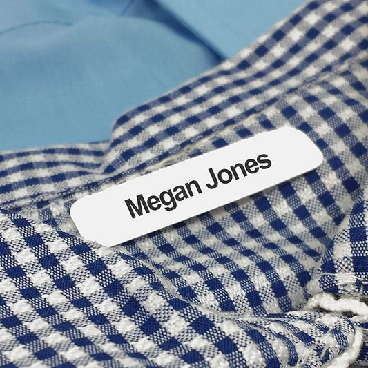 100 Printed Iron-on Name Labels / Tags for School, Care, Nursing or Camp