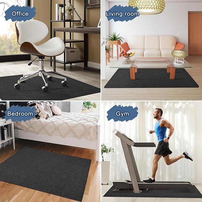 Placoot Office Chair Mat for Hardwood Floor, 55"x35" Computer Chair Rug, Under Desk Mat, Large Anti-Slip Floor Protector for Home Office
