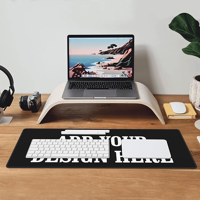 OHORTEB Custom Mouse Pad with Photo, Personalized Image Text Laptop Desk Mat, Customized Non-Slip Waterproof Desk Writing Pad for Office Home (Custom, 12in x 31.5in)