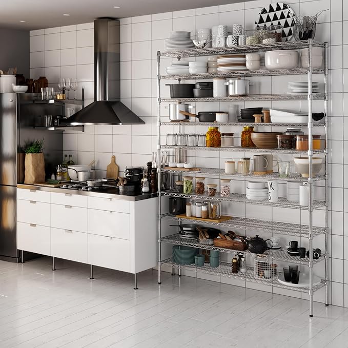 Regal Altair 14" Deep x 60" Wide x 86" Height Wire Shelving Kit | 10-Tier | NSF Commercial Storage Rack Unit