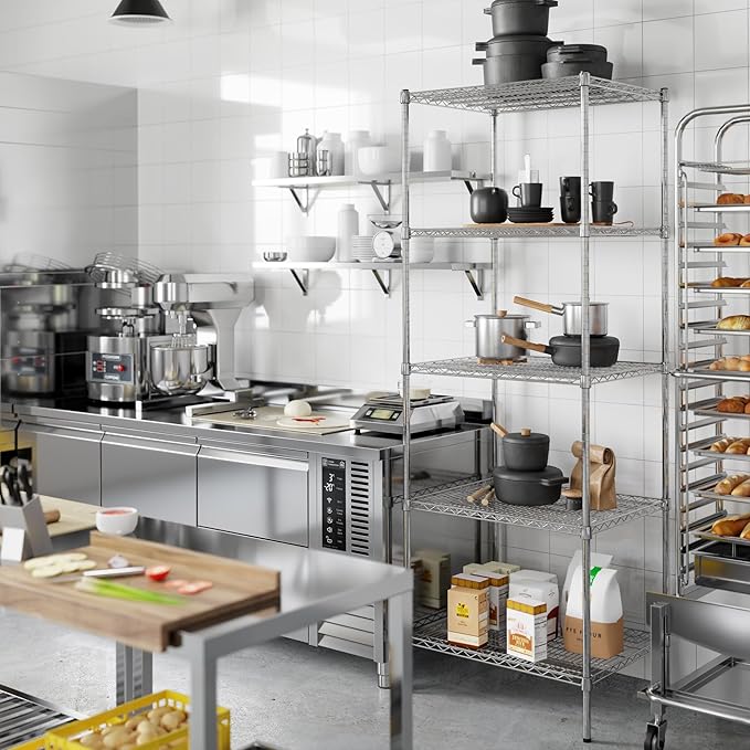 Regal Altair 24" Deep x 30" Wide x 86" Height Wire Shelving Kit | 5-Tier | NSF Commercial Storage Rack Unit