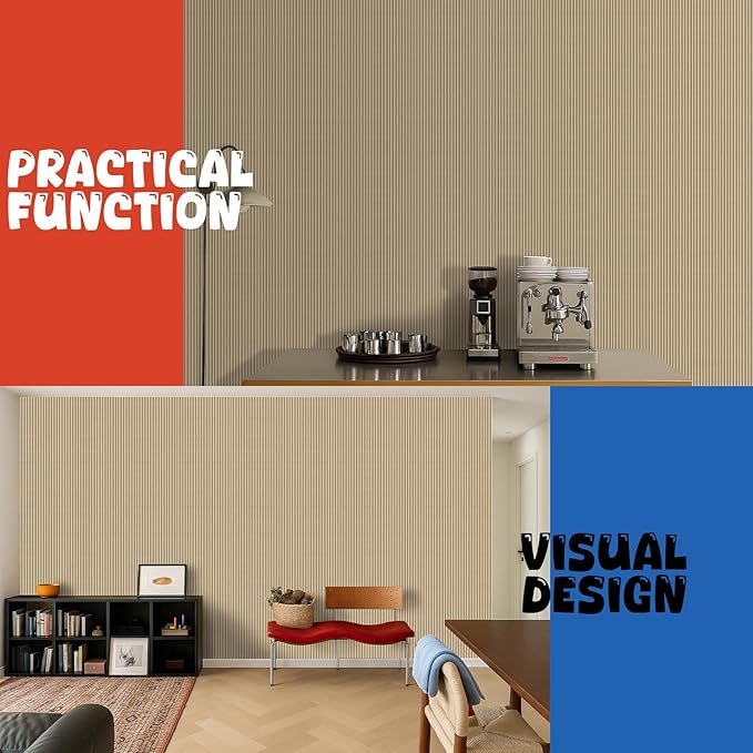 5 Pack Acoustic Panels,47.2x23.6x0.4 inch Acoustical Wall Panels,Large Soundproof Panels,Self-Adhesive Sound proof Panels for Walls,Acoustic Treatment for Recording Studio&Office,Camel