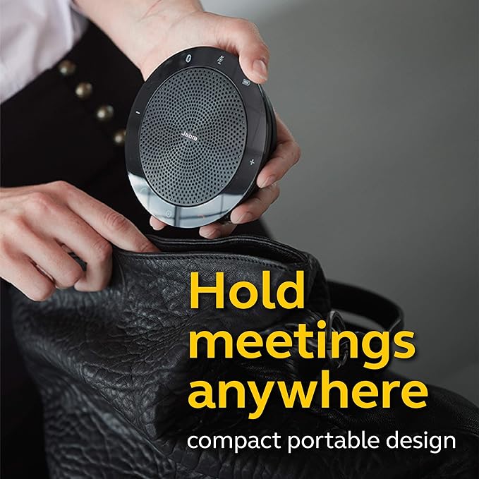Jabra Speak 510 MS Wireless Bluetooth Speakerphone – Outstanding Sound Quality, Portable Conference Speaker for Holding Meetings Anywhere - Certified for Microsoft Teams