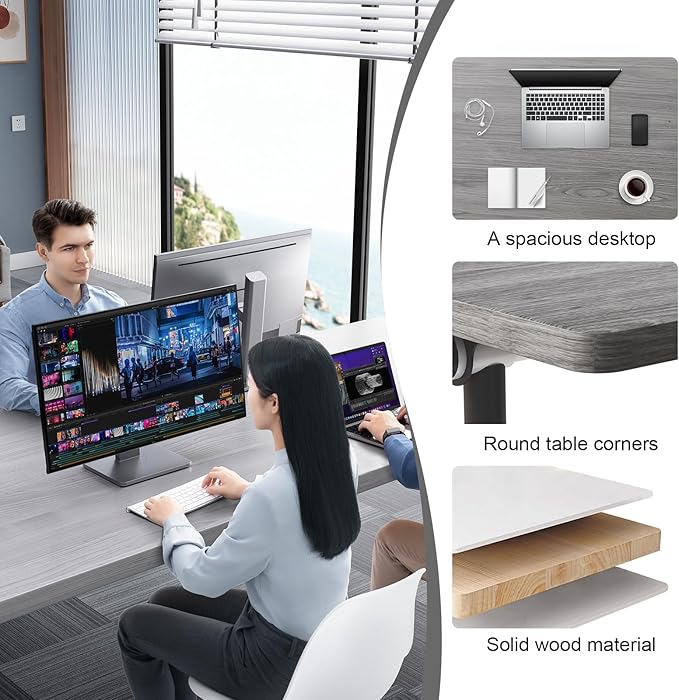 JEHUJD Conference Table,55.1''Folding Conference Room Table for 4-12 People,Mobile Flip Top MeetingTraining Table with Different Coulor and Styles for Offices, Classrooms,Meeting Room (8, 70.8''F)