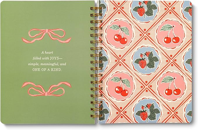 Compendium Spiral Notebook — Joy Is Handmade. — A Designer Spiral Notebook with 192 Lined Pages, College Ruled, 7.0"W x 9.25"H
